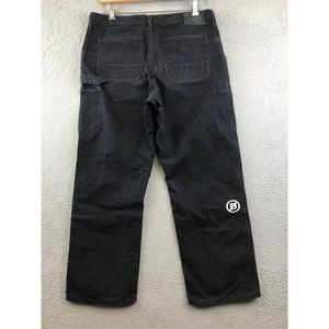 Designer Discont'D Men's Denim jean straight size 36 Black